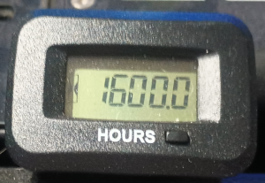 hour meter showing 1600