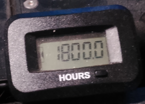 hour meter showing 1800 hours